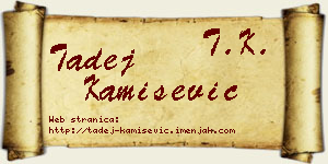Tadej Kamišević vizit kartica